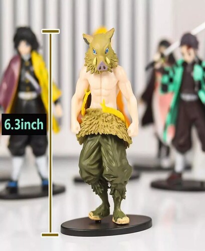 6 Piezas Anime Demon Slayer Colección Figuras De Juguete.