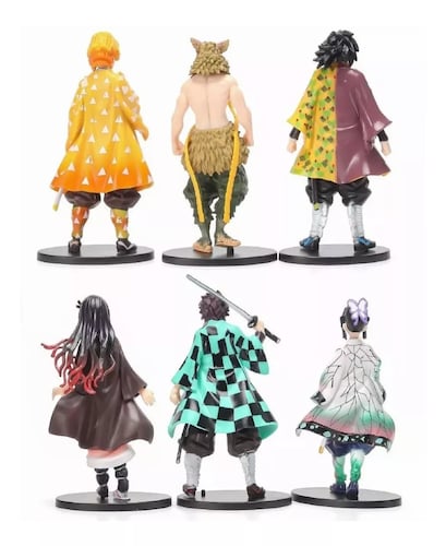 6 Piezas Anime Demon Slayer Colección Figuras De Juguete.