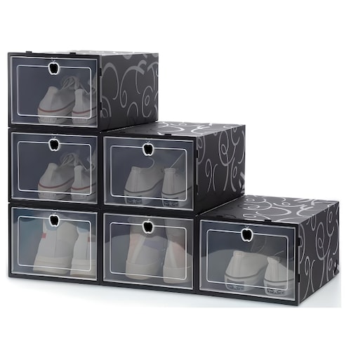 12 Piezas Cajas Organizadoras Apilables Para Zapatos Azul
