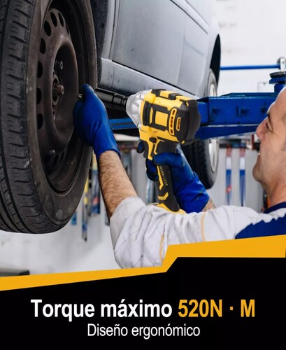 Kit Pistola Impacto Llave Inalámbrica Batería 4.0ah 520n.m