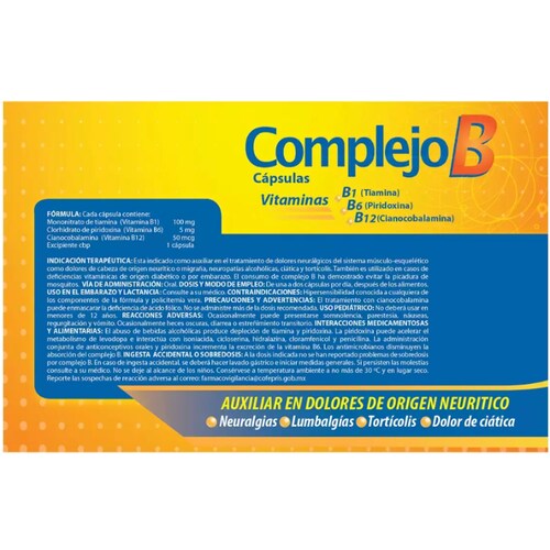 Zebetyn Complejo B 100/5Mg 90 cápsulas