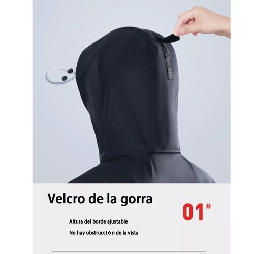 Impermeable Para Motociclista Reflejante Reforzado/negro XXL