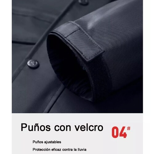 Impermeable Para Motociclista Reflejante Reforzado/negro XXL