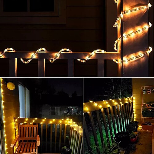 Serie Luces Solares, Luces Navideñas 10m Led Uso Rudo