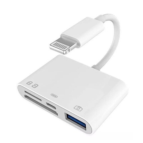 Adaptador para Ipad lector de tarjetas Blanco 