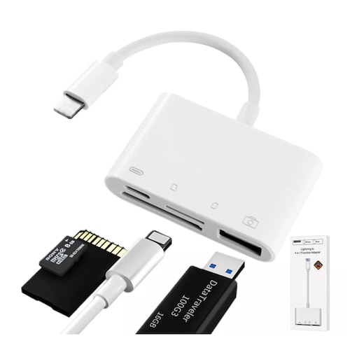 Adaptador para Ipad lector de tarjetas Blanco 
