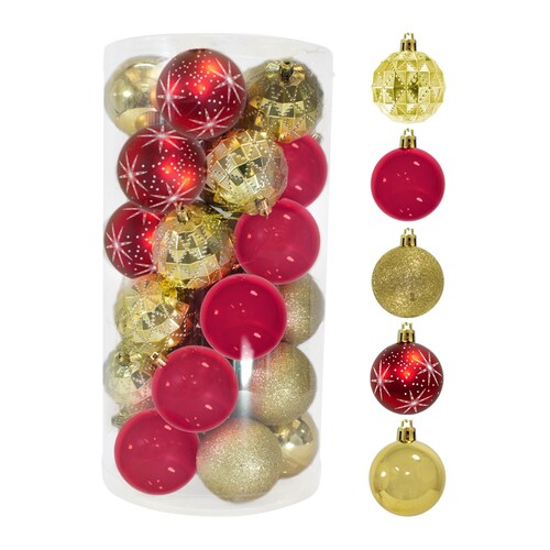 Esferas Navideñas De plástico 30 Piezas 5 Cm Decoración Colgante 