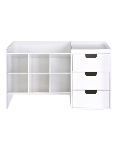 AGBOX Organizador De Escritorio Multiusos 6 Compartimentos Blanco AG-LTOHSB.