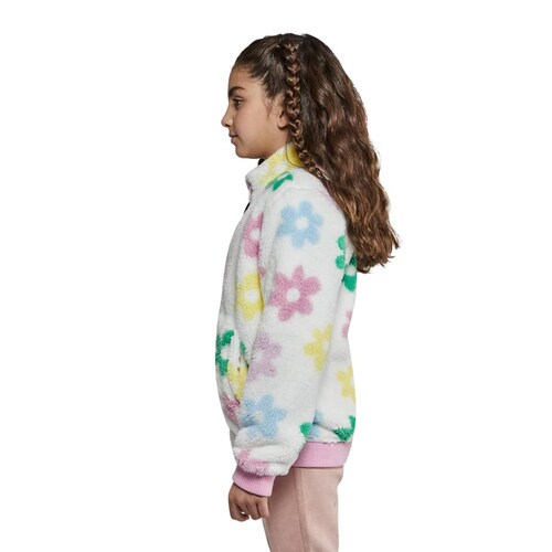 Chamarra Teddy floreada para niña, marca Holly Land Kids, mod. 1091144