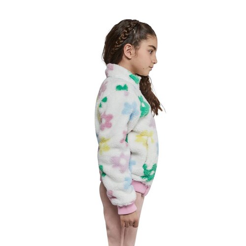 Chamarra Teddy floreada para niña, marca Holly Land Kids, mod. 1091144
