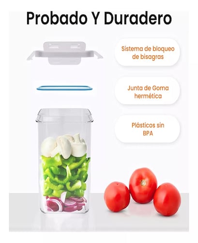 Juego De 42 Recipientes Herméticos De Almacenamiento Cocina.