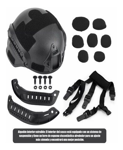Casco Militar Táctico Para Paintball, Airsoft