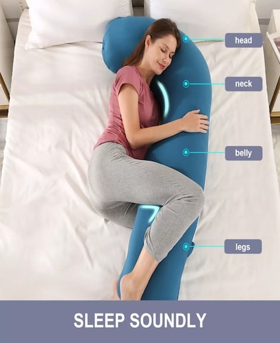 Almohada De Embarazada Lactancia Tipo J,multiusos,lavabl.