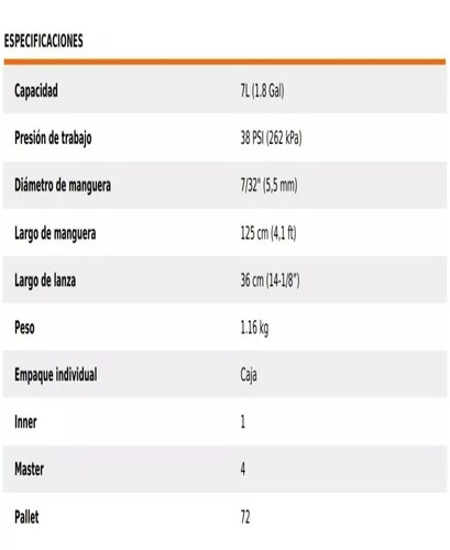 Fumigador 7 Litros Truper 10837.