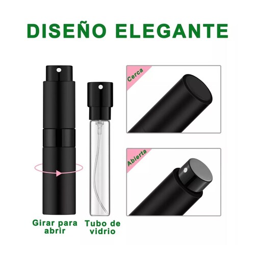 5 Mini Atomizador Para Perfume Botella De Perfume Spray 8ml Azul/Negro/Rosa/Dorado/Plata