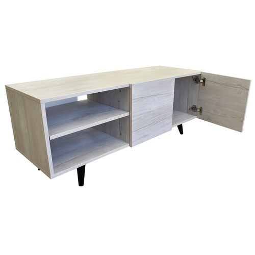  Mueble para TV de 50" Suecia   Minimalista y Practico Hogare Blanco Nordico