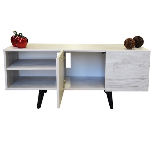  Mueble para TV de 50" Suecia   Minimalista y Practico Hogare Blanco Nordico