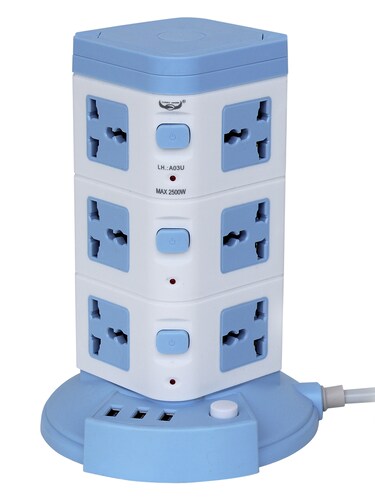 AGBOX Torre Multicontacto Vertical Con 12 Contactos Y 3 Usb Socket TH-TORMUL.