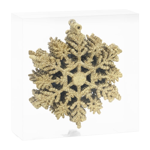 Decoración Navideña con Adornos para Árbol de Navidad (Copo Dorado) ESQUIMAL