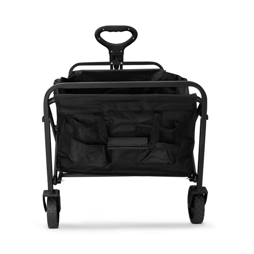 Carrito De Compras Vagón Plegable Multiusos De Carga en color Negro 