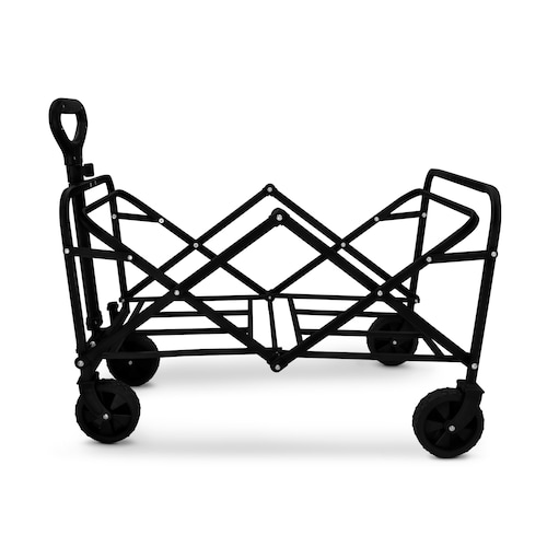 Carrito De Compras Vagón Plegable Multiusos De Carga en color Negro 