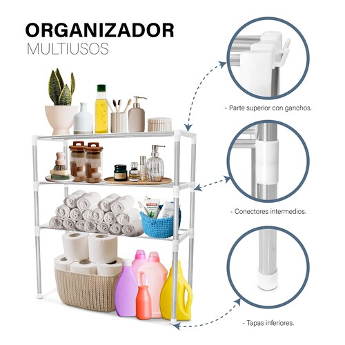 Organizador De Cocina Rack Estante Para Microondas Multiusos
