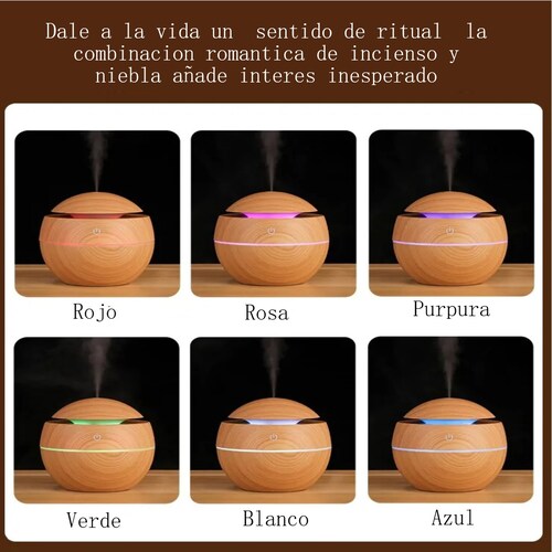 Humidificador aire madera hogar purificador Aromatizante difusor ultrasónico USB niebla fragancia