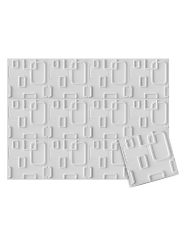 AGBOX Panel Decorativo De Pared 3D, Set 12 Piezas Diseño Cuadros 30x30.