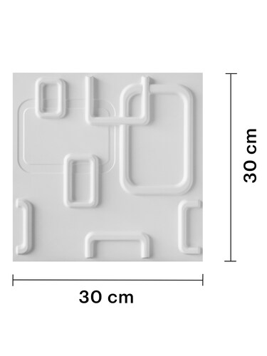 AGBOX Panel Decorativo De Pared 3D, Set 12 Piezas Diseño Cuadros 30x30.