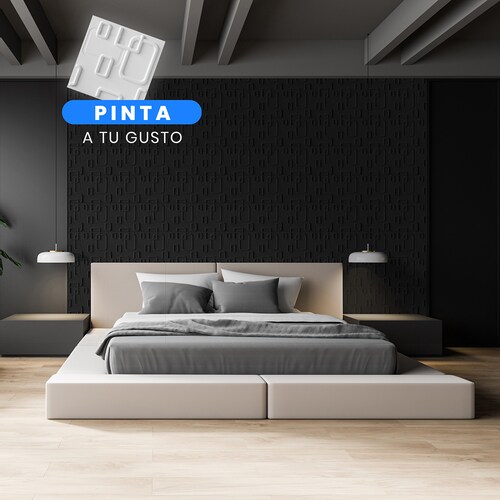 AGBOX Panel Decorativo De Pared 3D, Set 12 Piezas Diseño Cuadros 30x30.