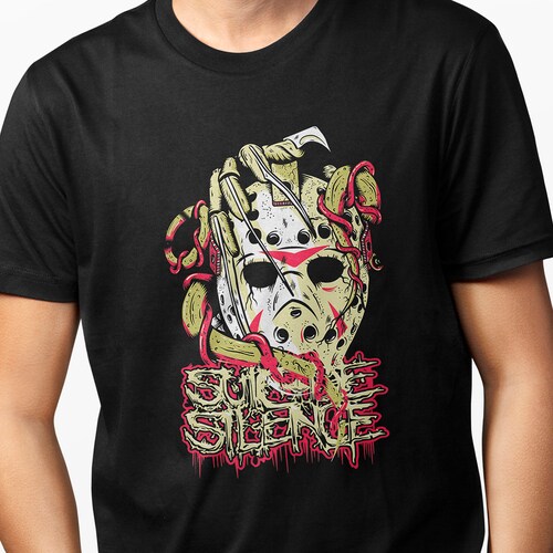 Playera Casual Crossover de Terror Negra para Caballero