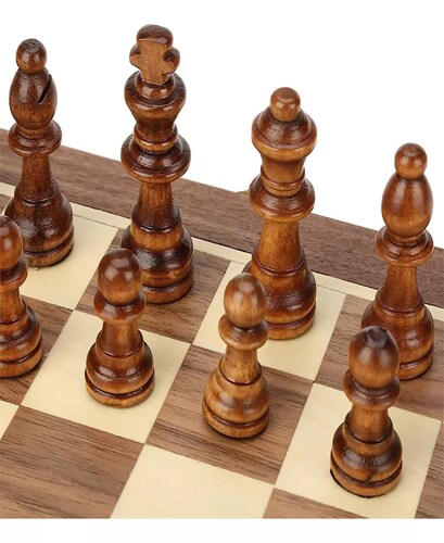Tablero De Ajedrez De Madera Magnetismo Plegable