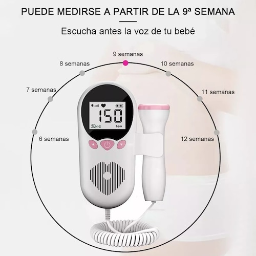 Detector Doppler De Frecuencia Cardíaca Fetal, Portátil