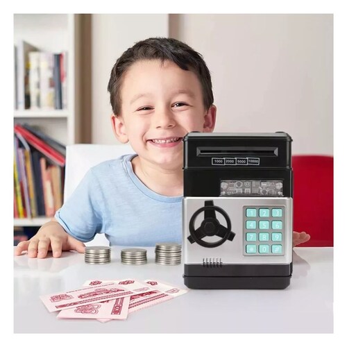 Alcancia electronica caja fuerte Negro