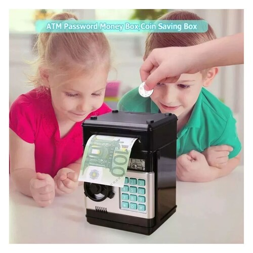 Alcancia electronica caja fuerte Negro