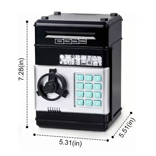 Alcancia electronica caja fuerte Negro