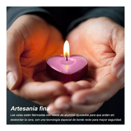 50pz boda Velas Flotantes Sin Aroma De Alta Calidad Rosa Corazón