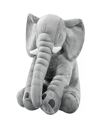 Peluche Almohada Grande Para Bebe 60Cm Elefante Rosado