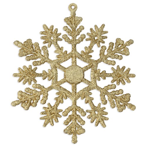 Decoración Navideña con Adornos para Árbol de Navidad (Copo Dorado) ESQUIMAL
