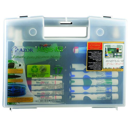 Marcador para Pizarrón Blanco Azor Magistral + Estuche + Accesorios