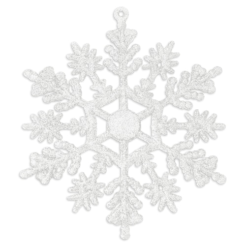 Decoración Navideña con Adornos para Árbol de Navidad (Copo Blanco) ESQUIMAL.