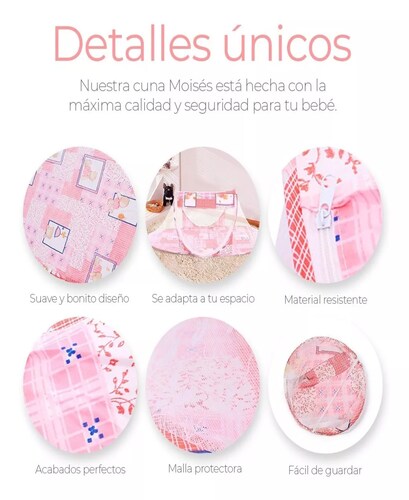 Cuna Moises Plegable Portátil Mosquitero Para Bebe Niños.