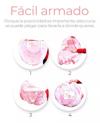 Cuna Moises Plegable Portátil Mosquitero Para Bebe Niños.