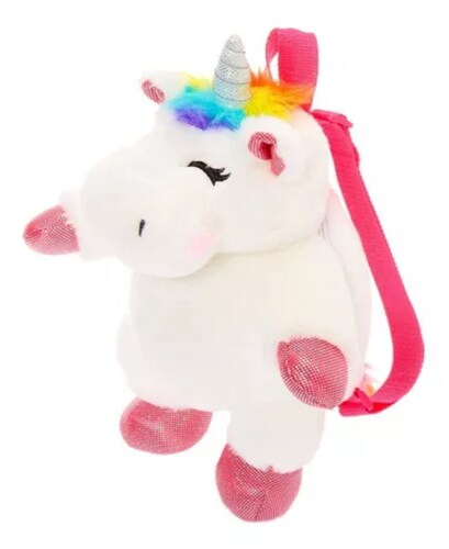 Peluche Mochila Unicornio 2 En 1 Arcoiris Tipo Kawaii.