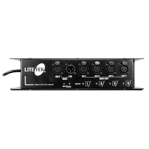 Splitter LITE TEK Dmx SPLITTER4 100-240v 50-60hz 30w.