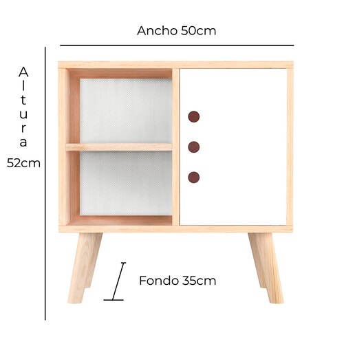 Base Jaco para cama matrimonial con 2 buros Kygo