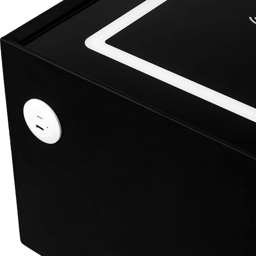 Buro Smart Mesa Inteligente Noche Cargador Inalambrico Luz Led Usb Negro
