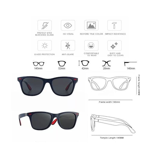 Lentes de sol polarizado hombre con vision nocturna