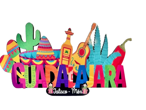 Guadalajara Jalisco Mexico Imanes Para Refrigerador Souvenirs Recuerdo Turistico Pueblitos Magicos Playas MDF 3 mm