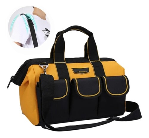 Maleta De Herramientas Gran Capacidad Mochila Organizador Amarillo/Negro